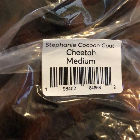 Marine Layer Stephanie Cocoon Coat Wool Blend Fuzzy Teddy Jacket Cheetah NWT M - Picture 7 of 9